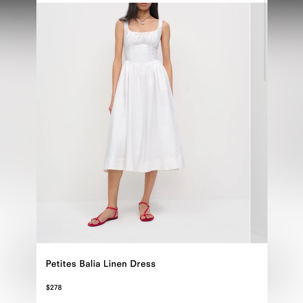 Reformation Balia Linen Midi Dress | NWT